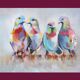 Painting of doves. Picture of doves. Doves in oil.