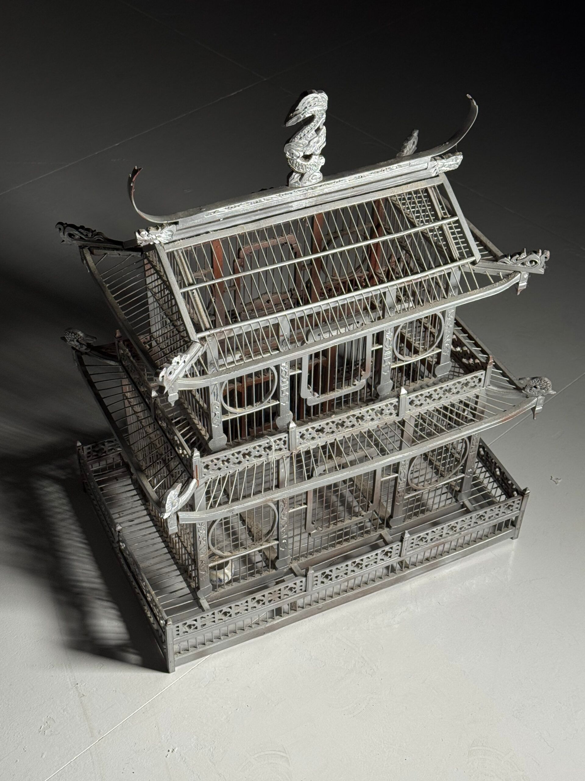 Asian style birdcage wood