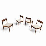 4 Scandinavian teak dining chairs / 1970s