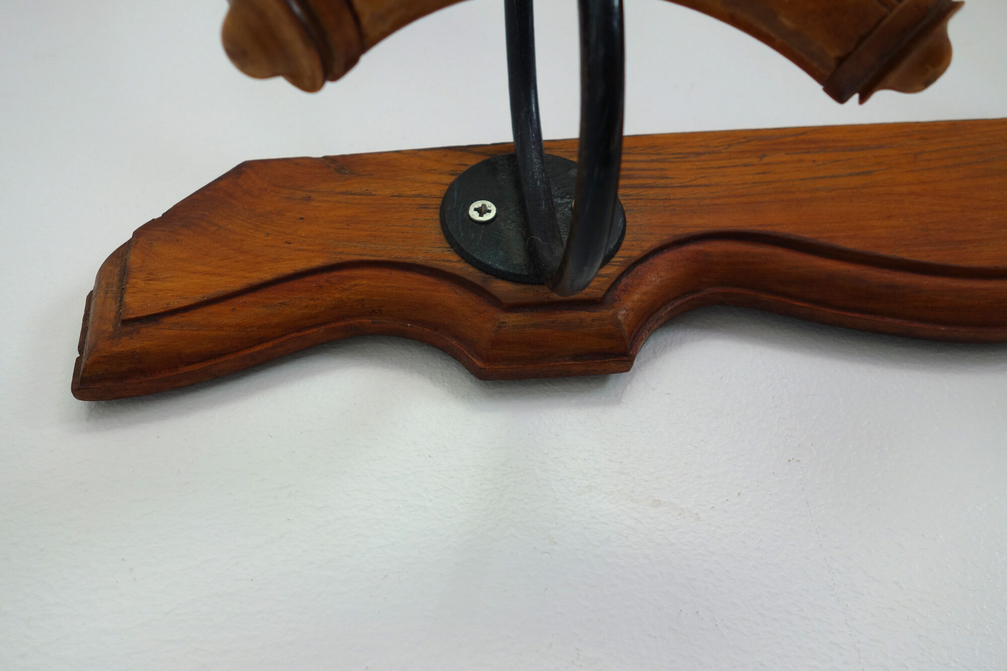 Wall coat rack 2 vintage hooks