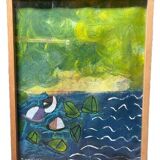 Peinture signée encadrée