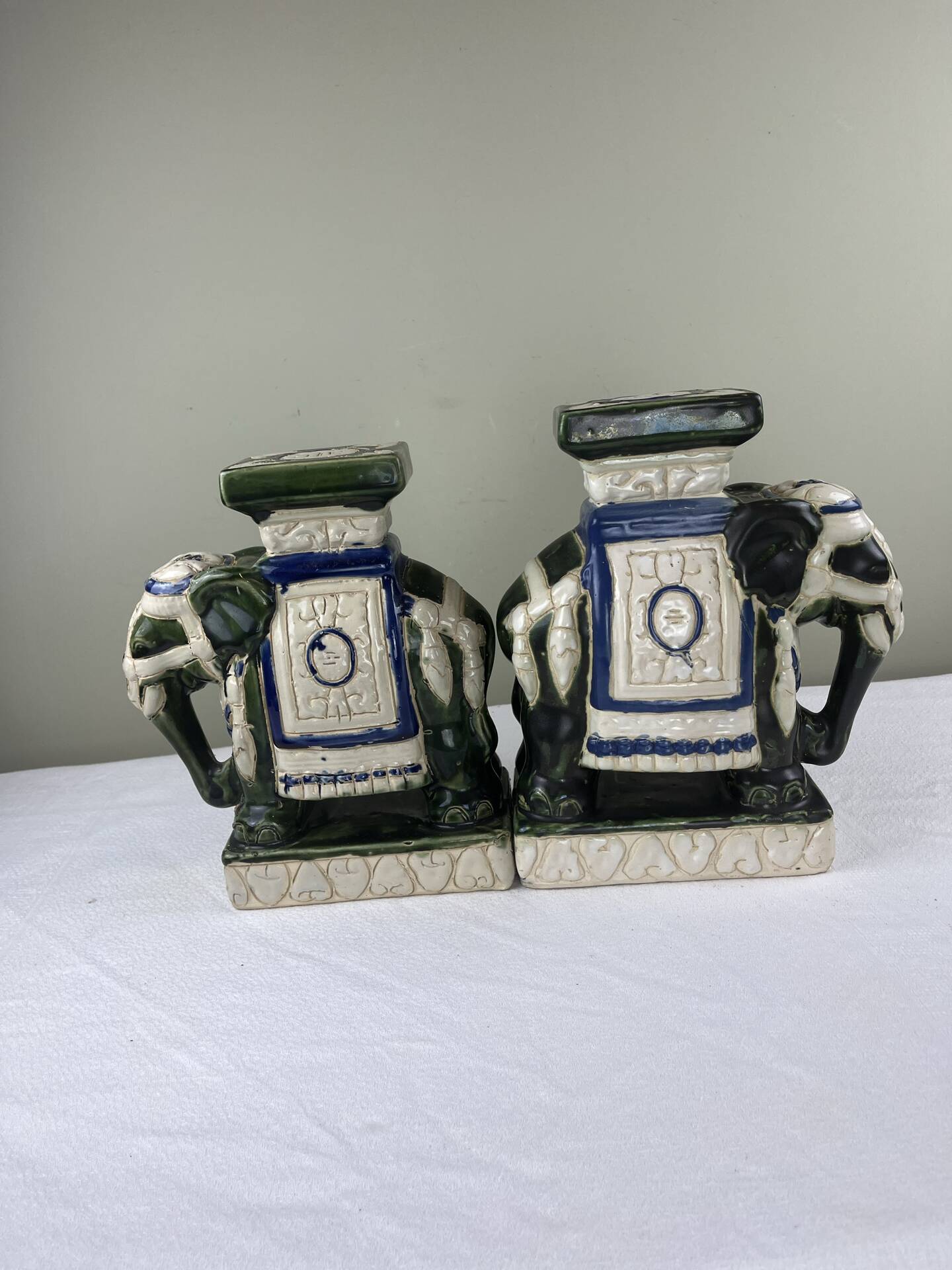 Pair of vintage ceramic bookends