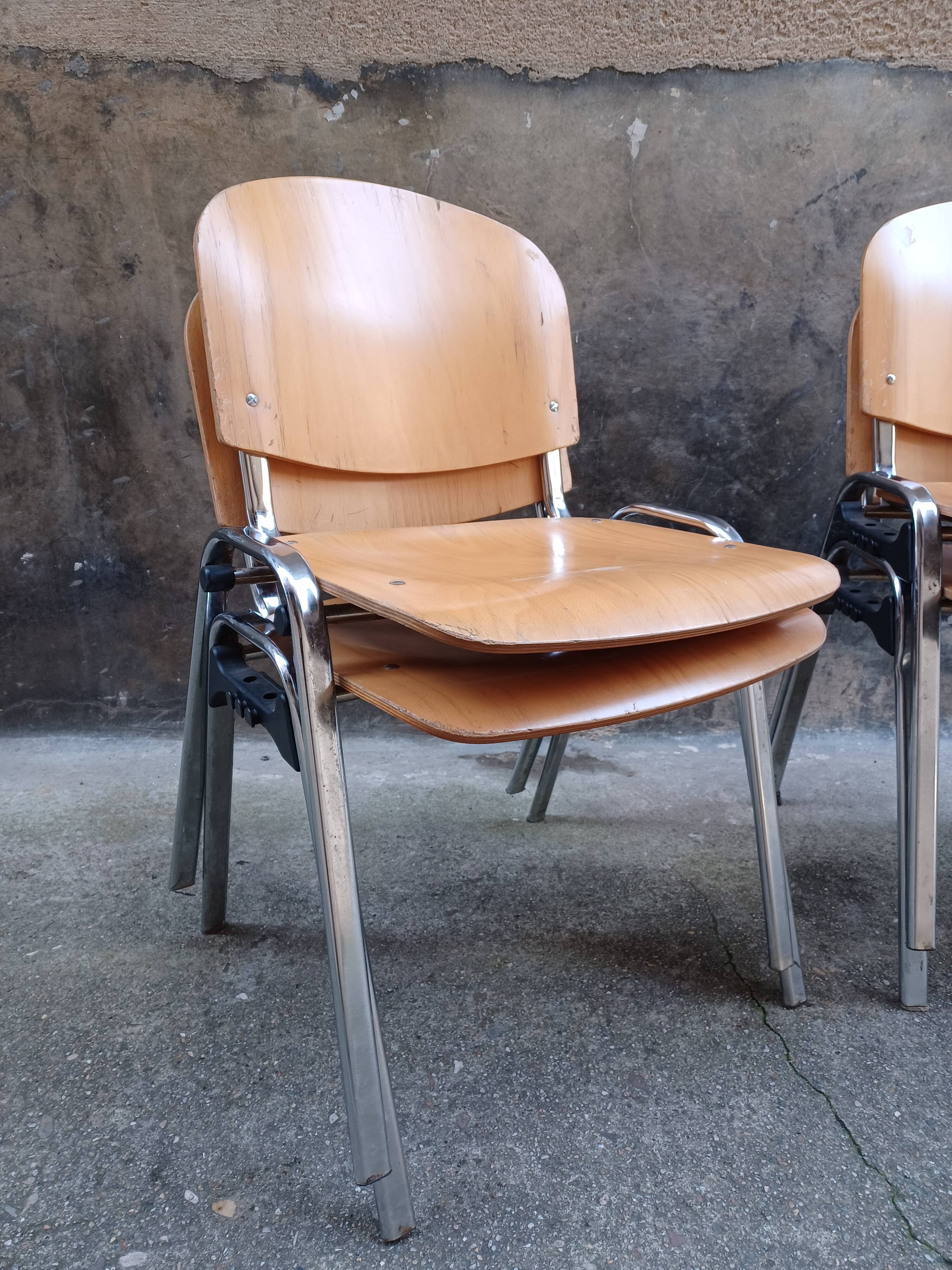 Serie de 4 chaises,  design 80's