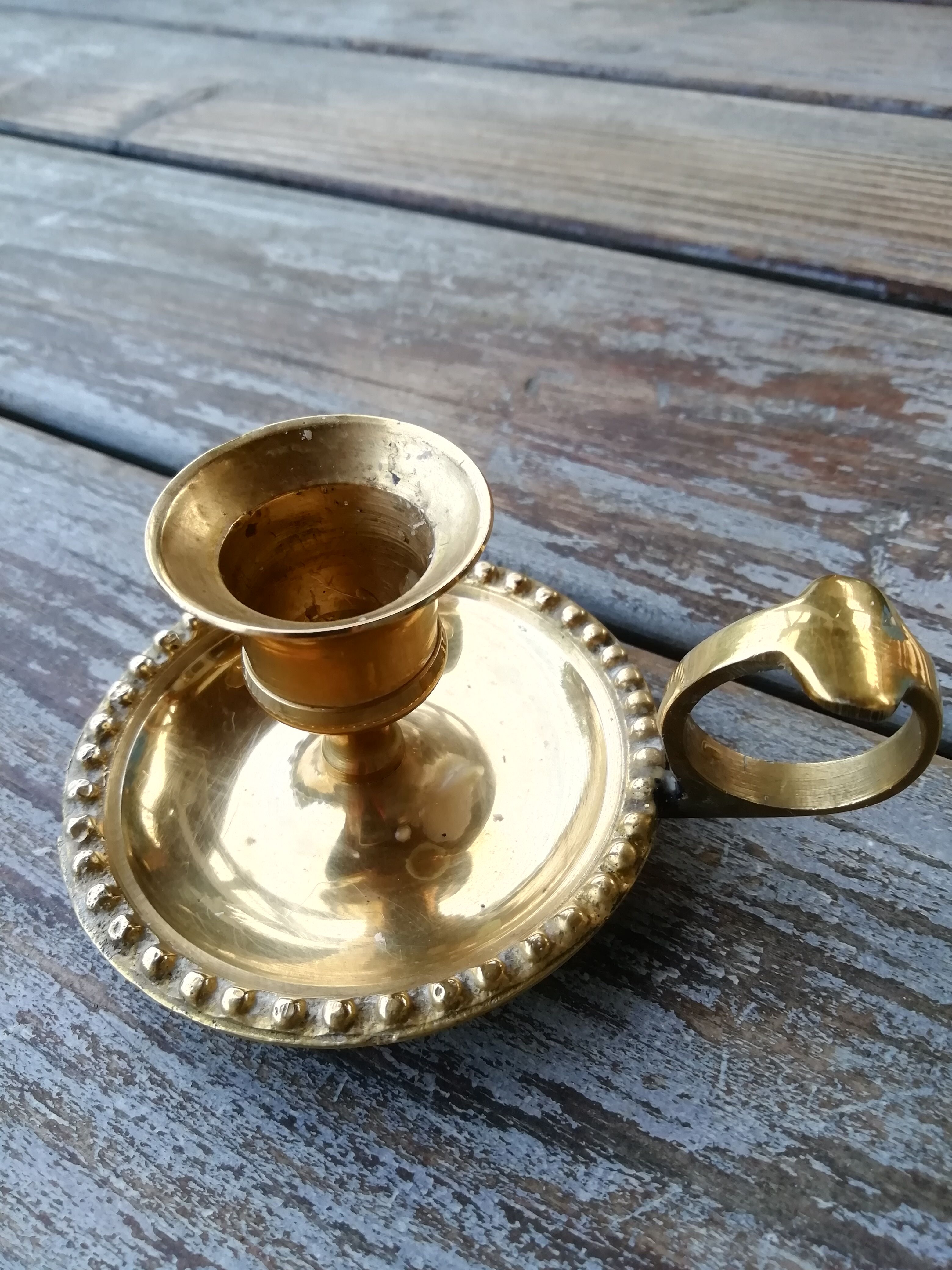 Lot of 3 brass candlesticks