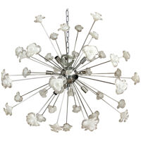 White flowers murano glass sputnik chandelier
