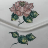 Vintage lot of two compartmentalised plates, decor Monique St Marc.