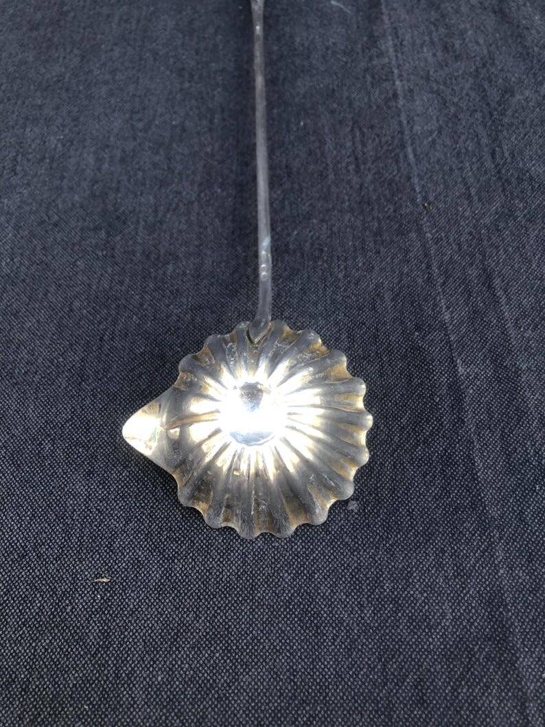 A fine silver-plated Art Nouveau sauce spoon/punch ladle, made by S.F.A.M.,