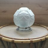 Art deco pressed glass pose lamp