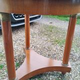 Empire style pedestal table with marble top