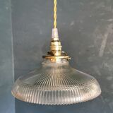 Lamp vintage 60s gilded chiseled glass