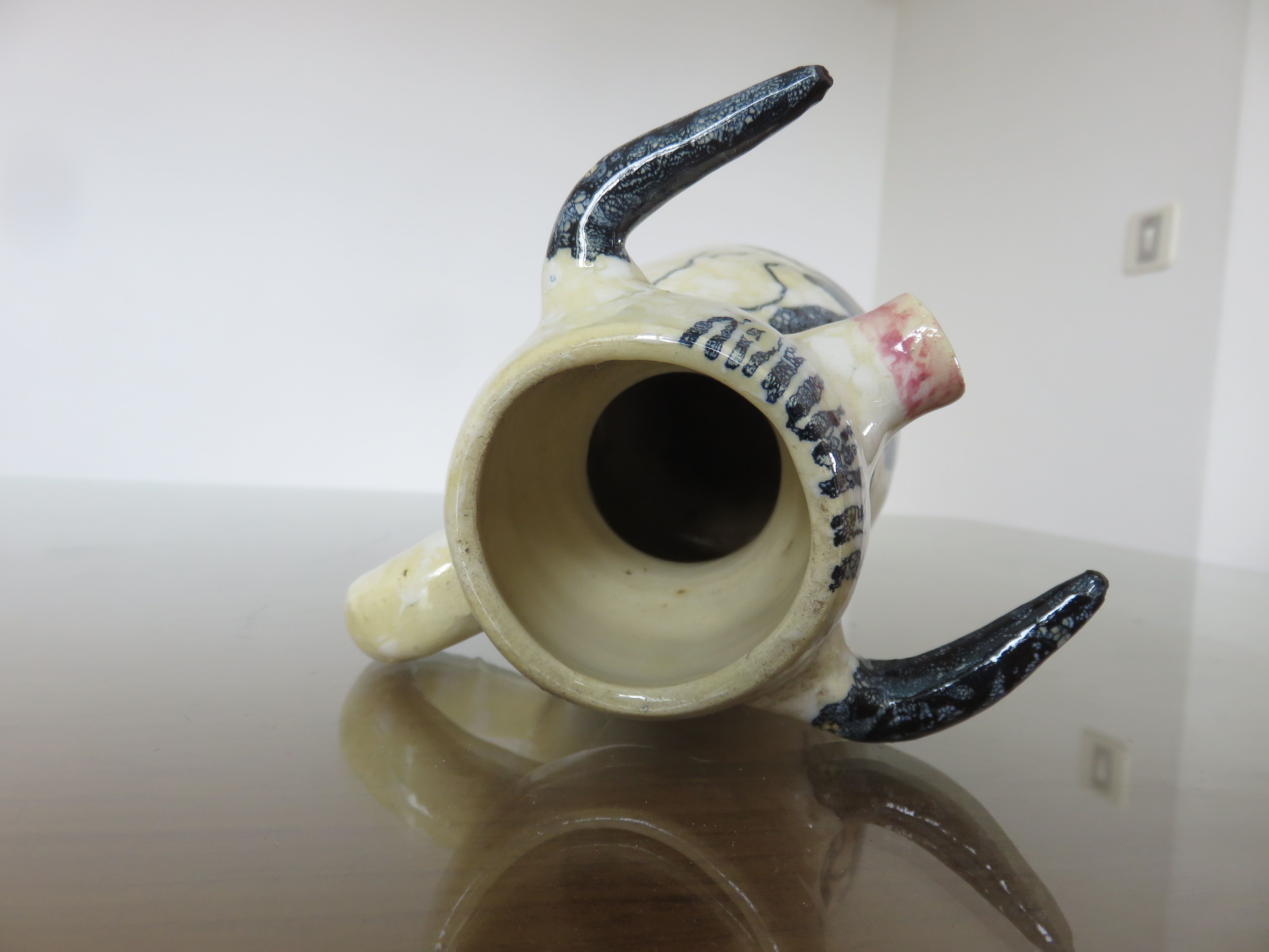 Zoomorphic ceramic bull Toledo Spain 50s 60s