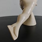 Art Deco ceramic figurine of an artistic skater, Czechoslovakia, 1950s.
