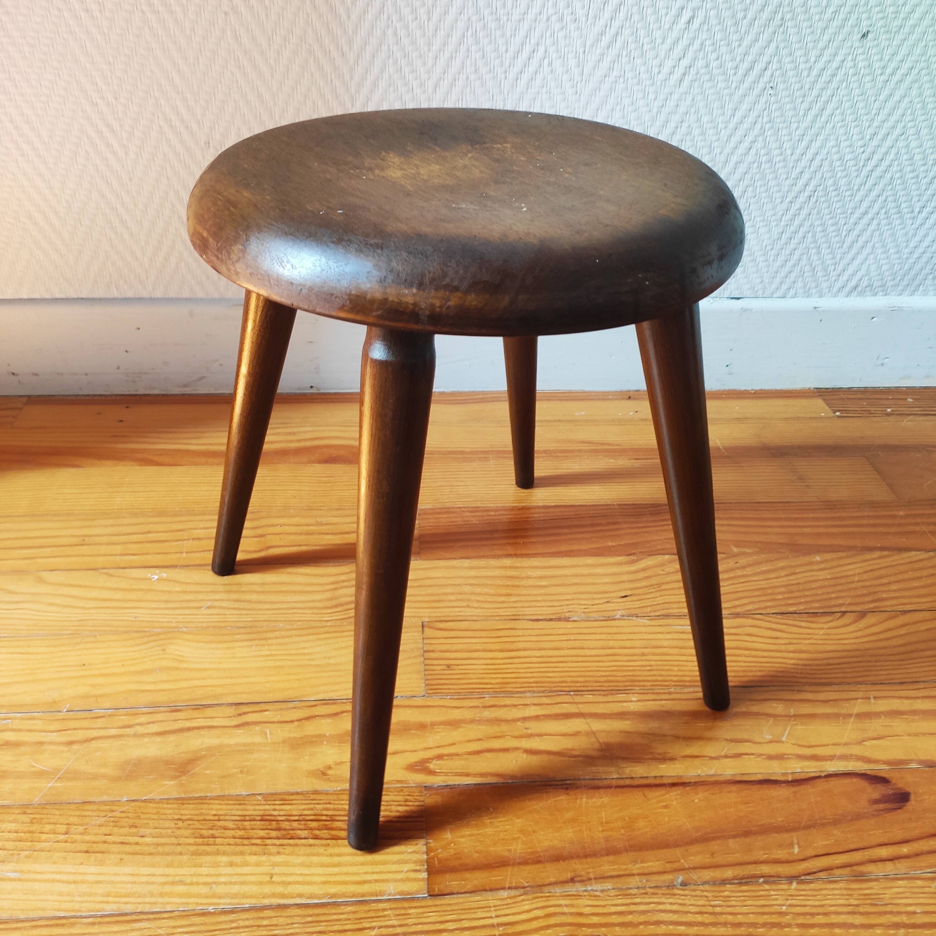 Antique solid wood stool