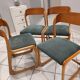 Suite of 4 Baumann chairs model Vintage sleigh 1970s