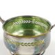 Sucrier Art Nouveau, en laiton plaqué argent, Hongrie, années 1930
