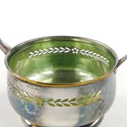 Art Nouveau sugar bowl, silver-plated brass, Hungary, 1930s