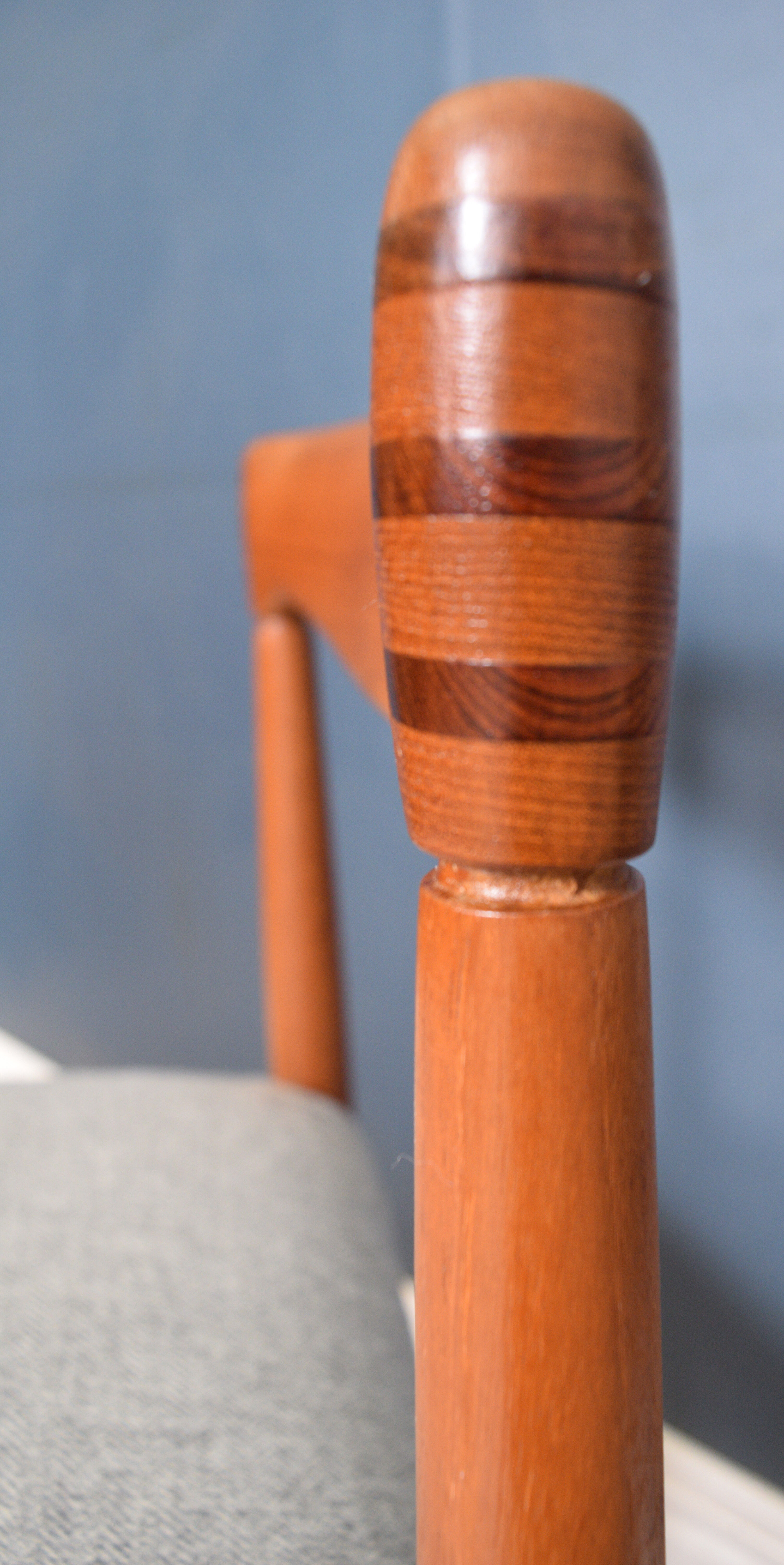 Restored teak 1960s table & four chairs by H.W. Klein and Bramin