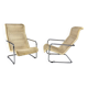 Set of 2 Cantilever Woven Lounge Chairs, 1980s