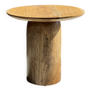 table d'appoint en teck - colonne