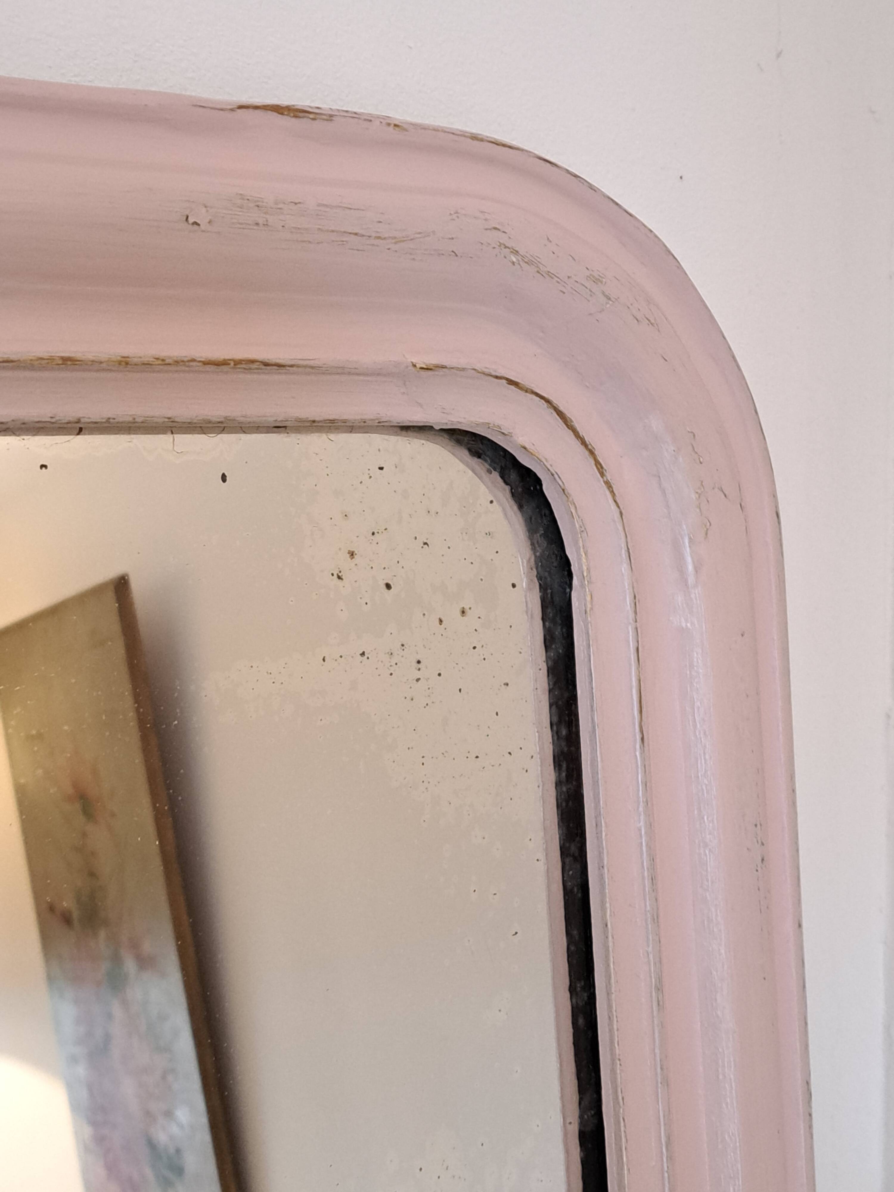 Powder pink Louis Philippe mirror