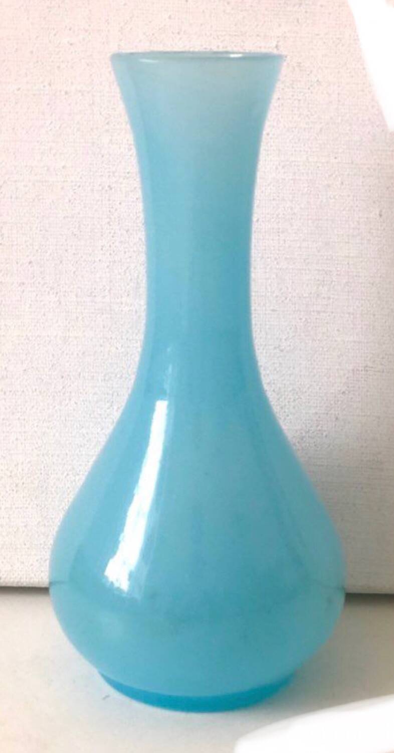 Blue Opaline Vase