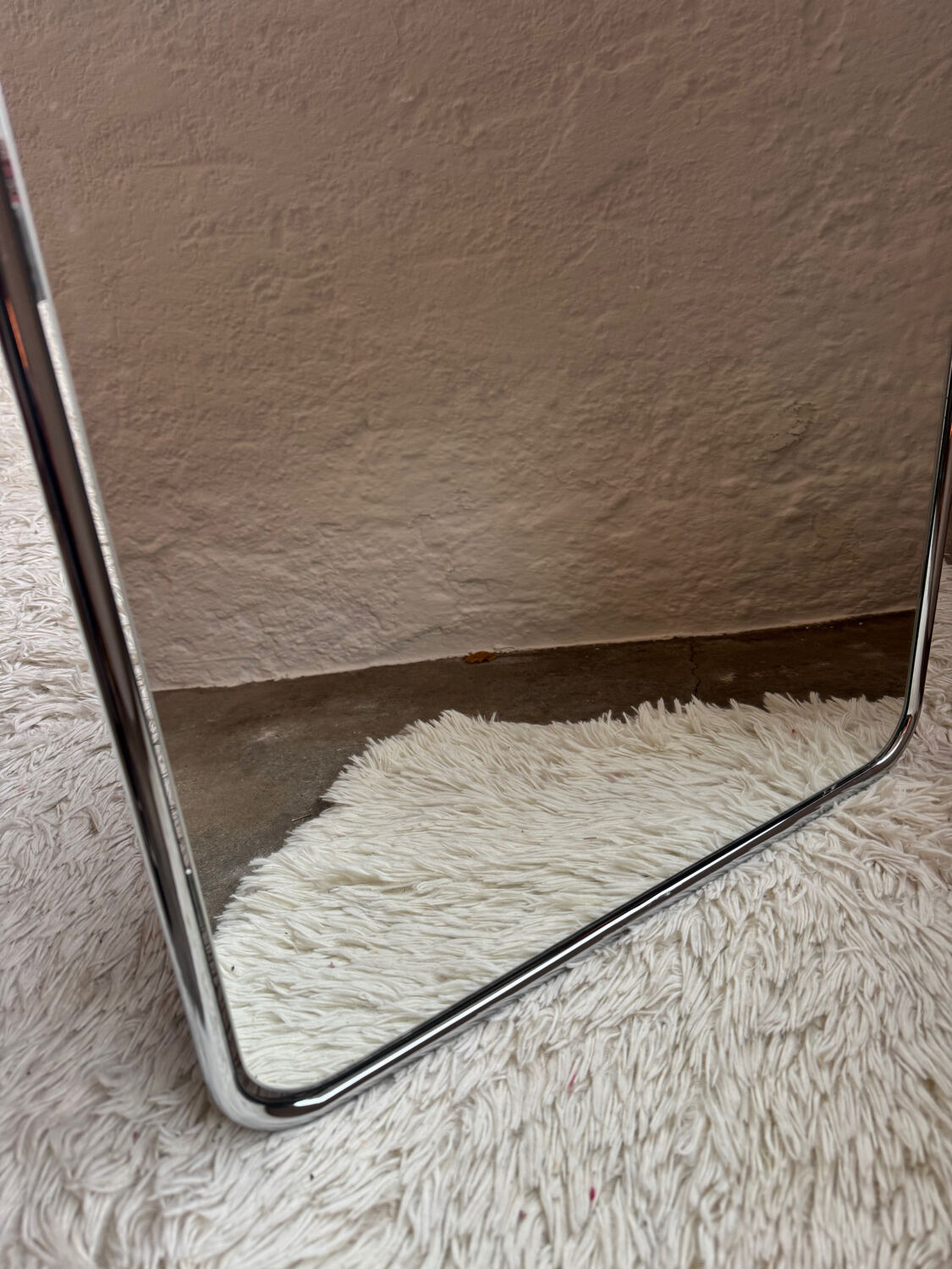 70s tubular chrome design mirror
