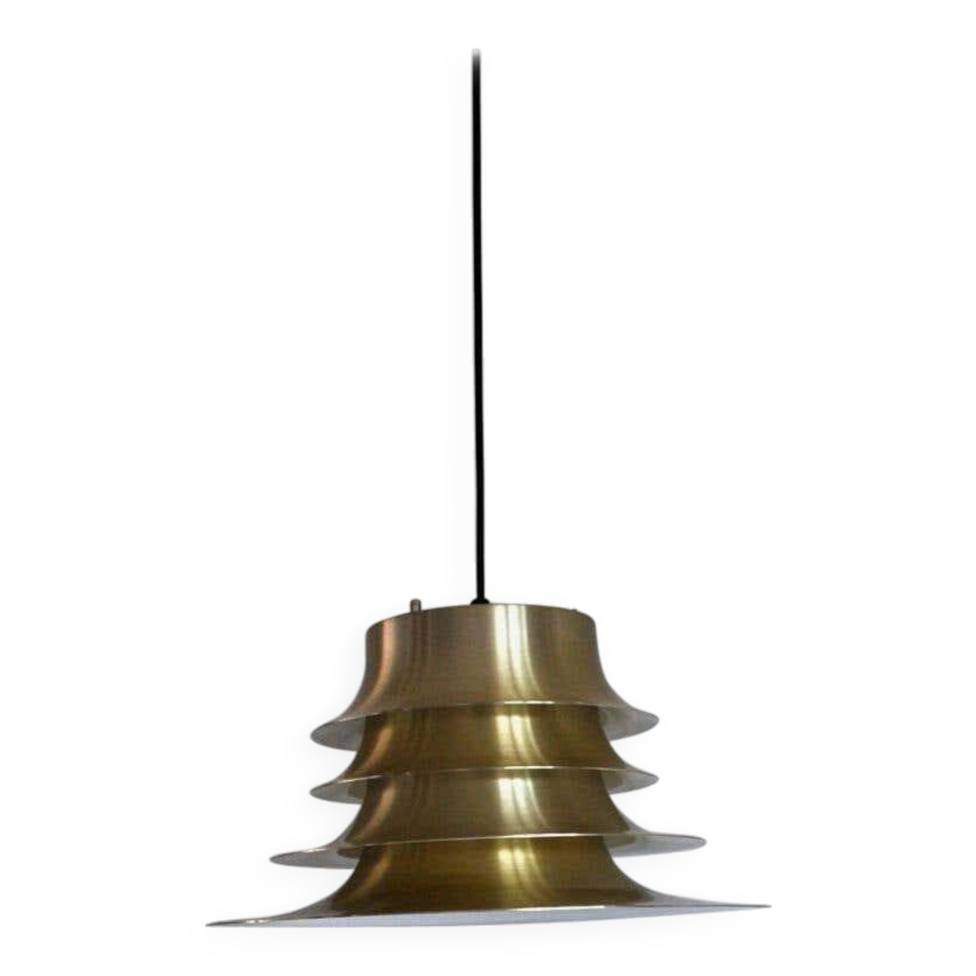 Classic Danish multilayered brass pendant