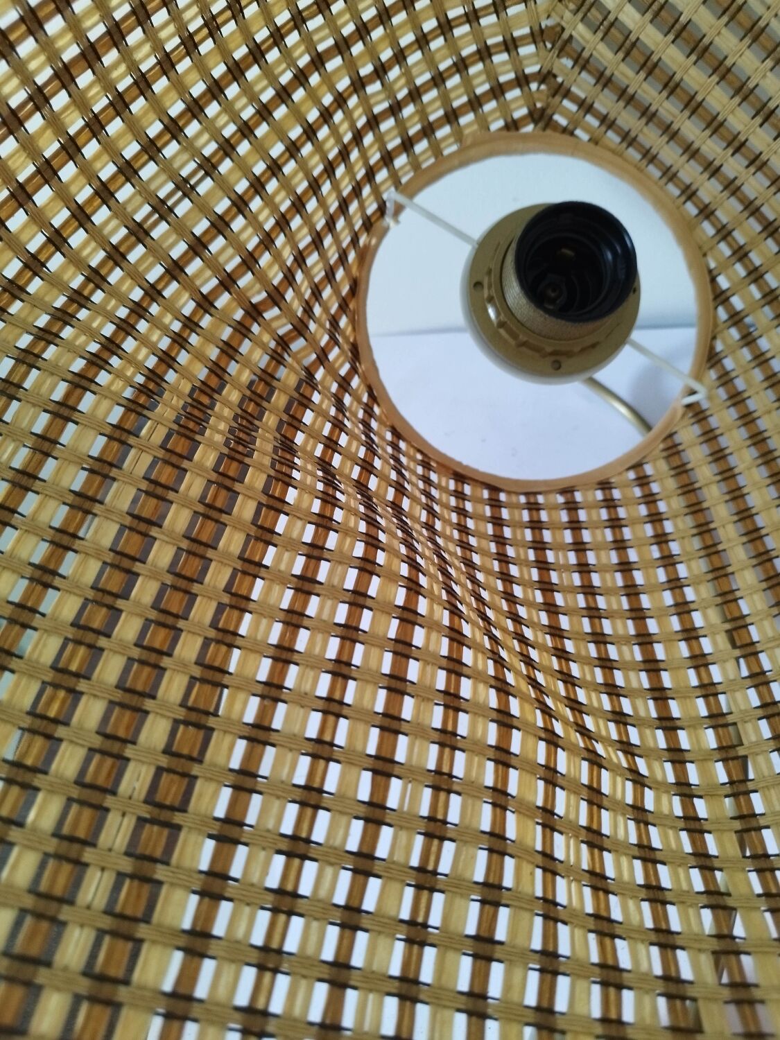 Lampshade suspension braided straw + fixing