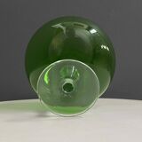 Empoli green large cognac glass shape vase 1960s