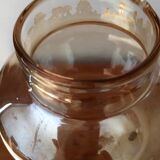 Lightly smoked glass tulip for kerosene lamp
