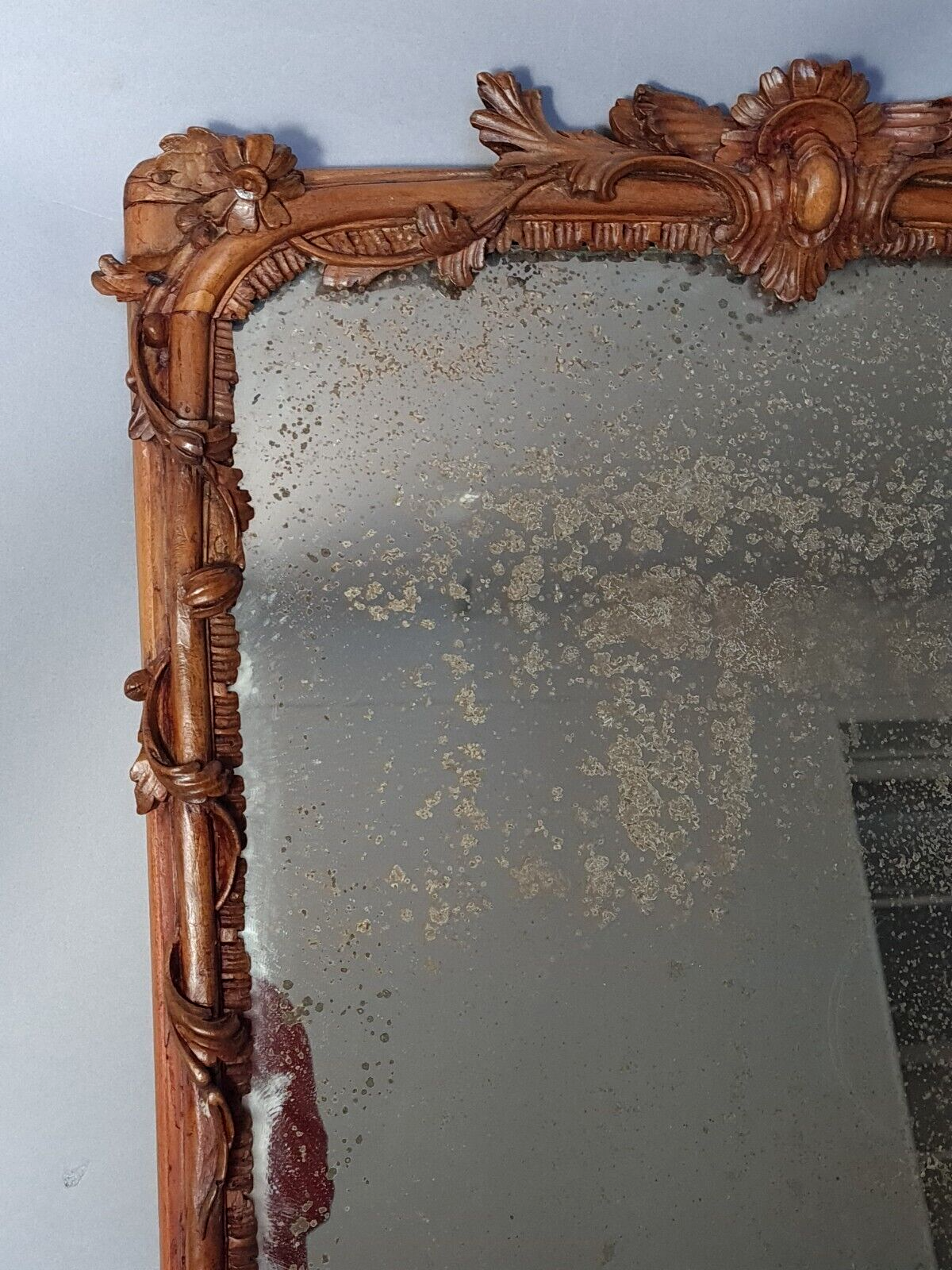 Miroir xixe siècle encadrement bois sculpté 72x54 cm sb