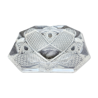 Vintage molded glass ashtray