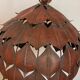 1970s metal chandelier Hans Kogl leaf patterns