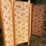 1930s shabby chic pink floral screen in original condition