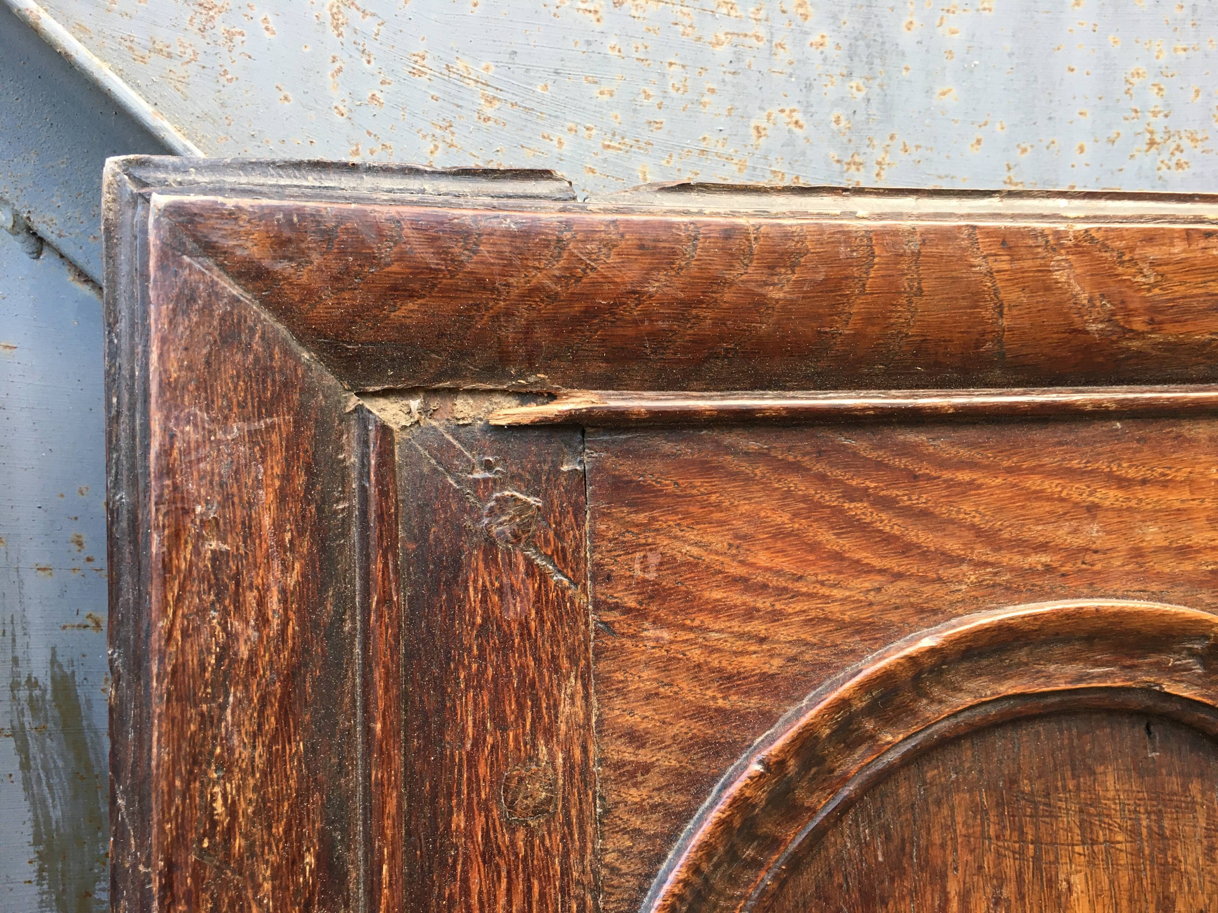 Pair of solid oak cabinet doors