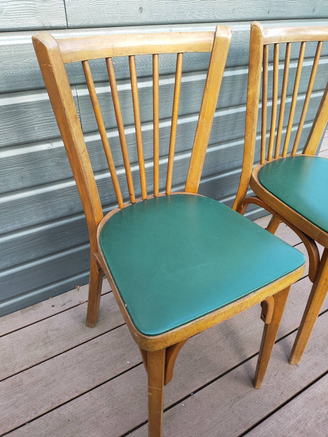 Pair of Baumann bistro chairs n°153