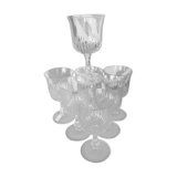 Set of 7 glasses on foot