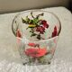 Unique whisky glass with a poppy design, handmade and signed by M.B.