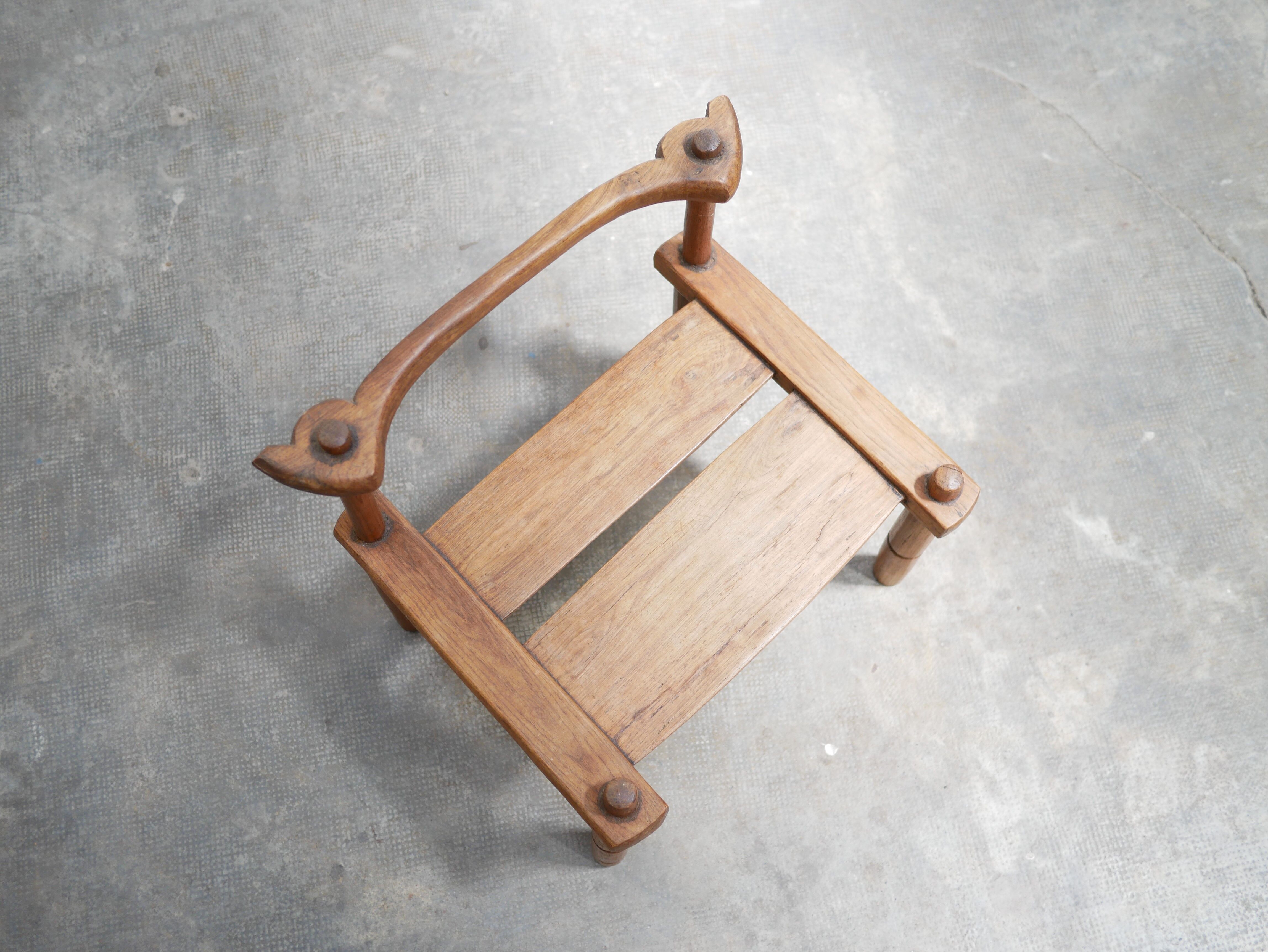 Ancient brutalist African chair