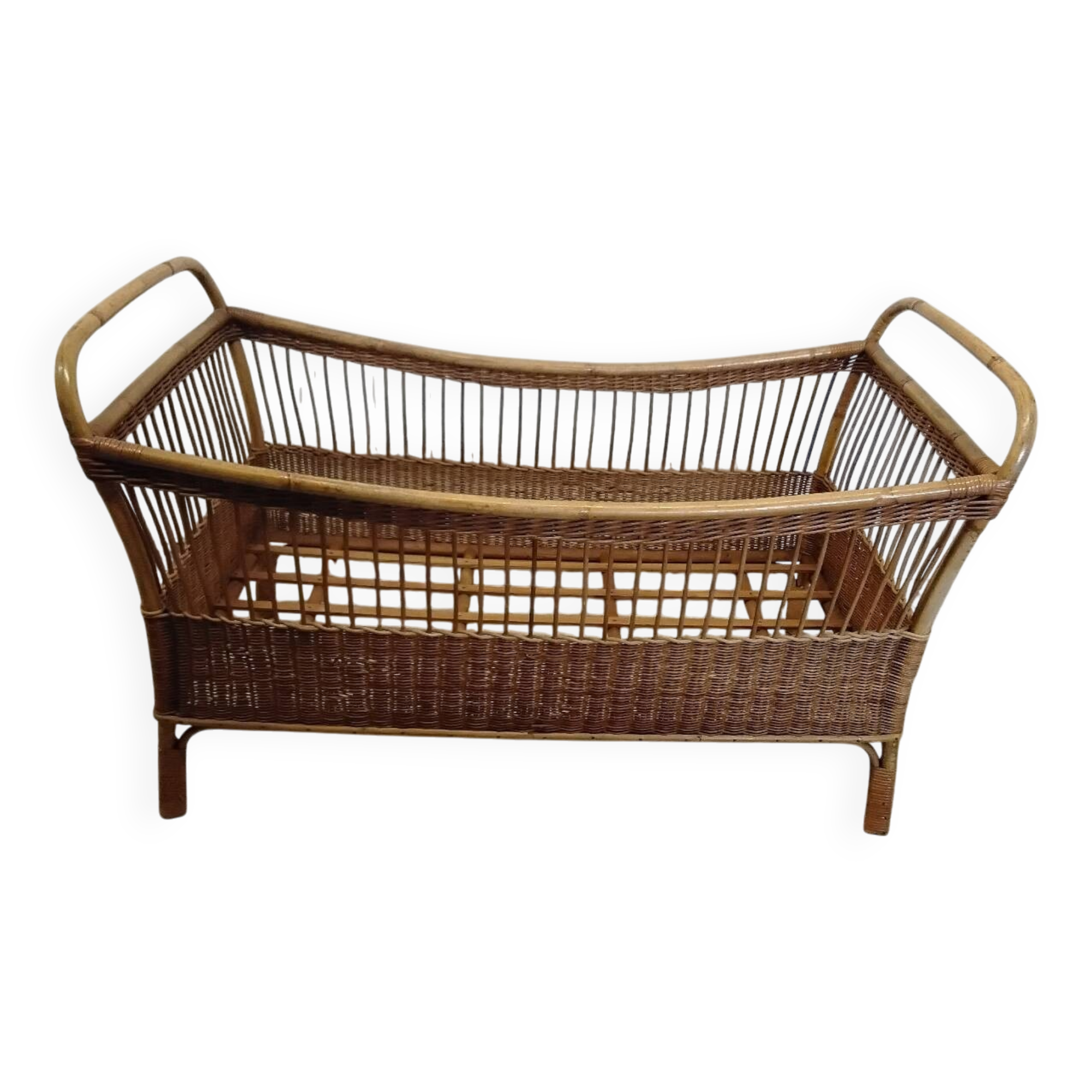 Vintage rattan children's bed
