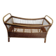 Lit enfant en rotin vintage