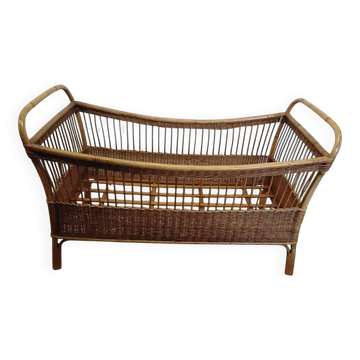 Vintage rattan children's bed