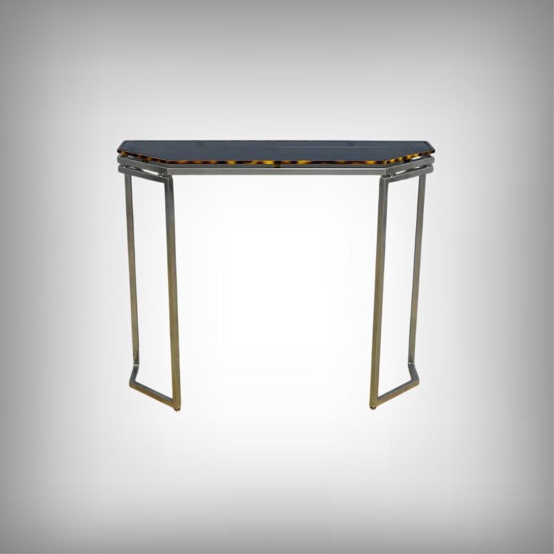 Smoked glass hexagonal console – 1970