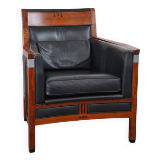 In very good condition Schuitema armchair ArtDeco design armchair black leather from the Decoforma s