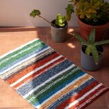 Handwoven recycled cotton rug - 40 x 60 cm