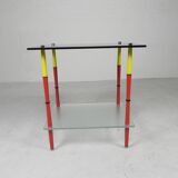 Arlecchino table with 2 glass plates, 1950s