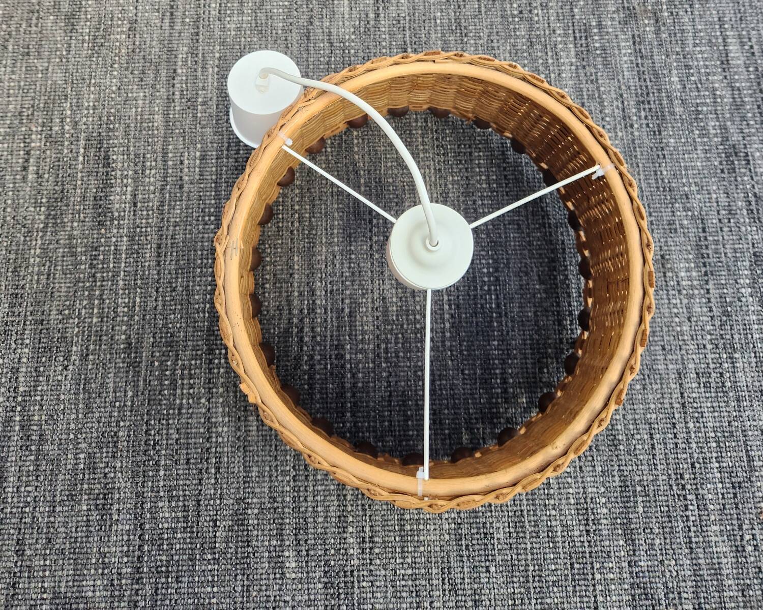 Vintage 60's wicker pendant light