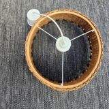 Vintage 60's wicker pendant light