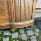 Art Deco bed leg in solid oak, 1960, 136cm