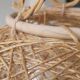70's sisal pendant light